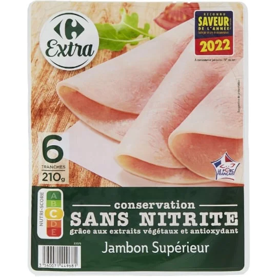 Jambon supérieur Sans Nitrite