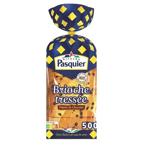 Brioche tréssée Tranchée Pépite chocolat
