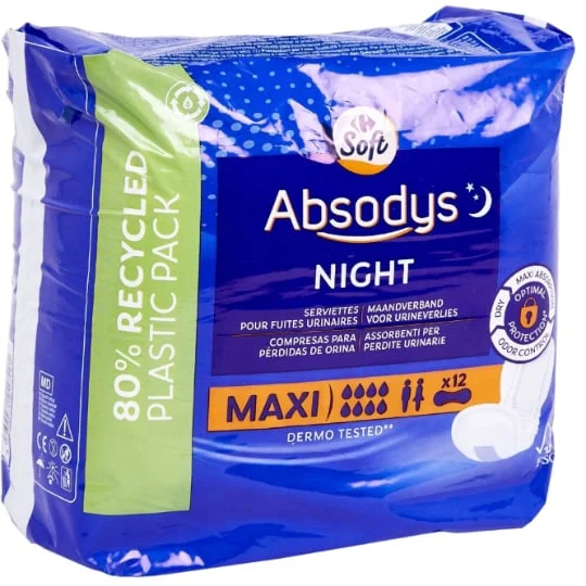 Serviettes incontinence Absodys Maxi Night