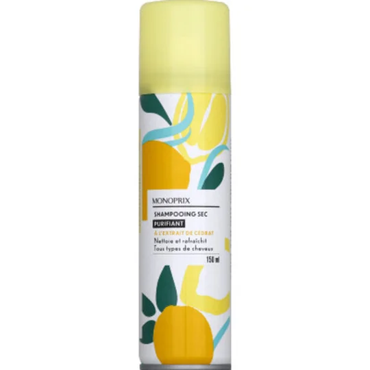 Shampooing sec purifiant à l extrait de cédrat