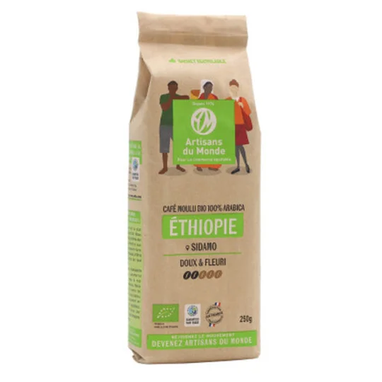Café Pur Arabica Moulu Ethiopie Bio