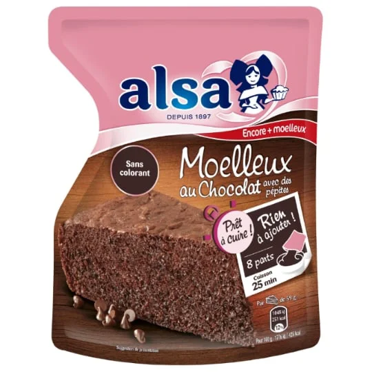 Préparation gâteau Moelleux chocolat pépites