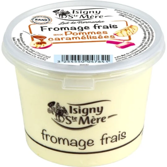 Fromage frais aux pommes caramélisées