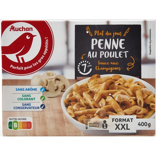 Penne poulet et champignon XXL