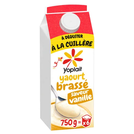 Yaourt en Brique Yoplait Brassé Saveur Vanille