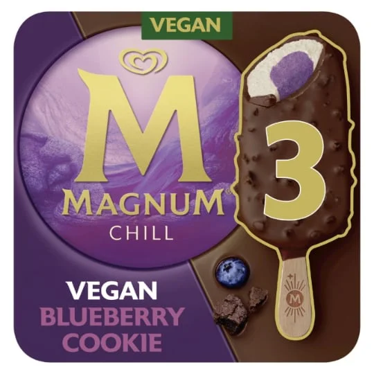 Glace vegan chill myrtille cookie