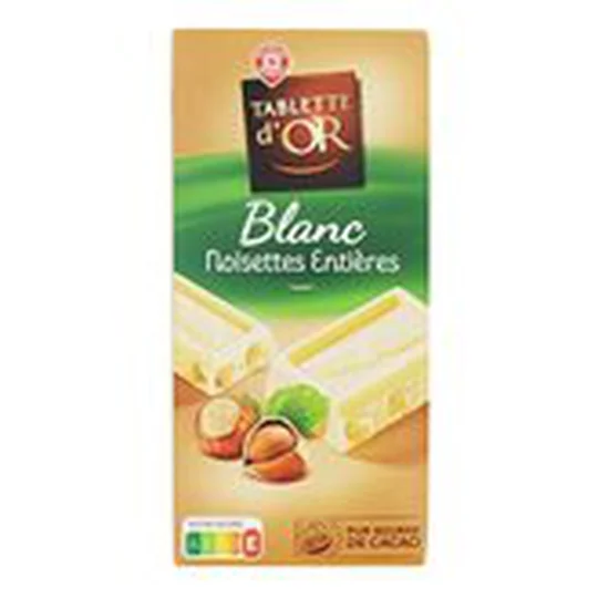Chocolat blanc Noisettes entières