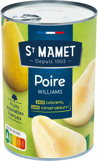 Fruits au sirop Poires williams