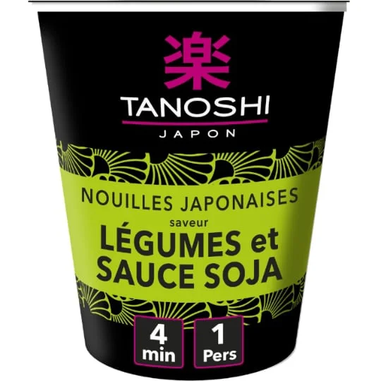 Nouilles japonaises, saveur légumes et sauce soja