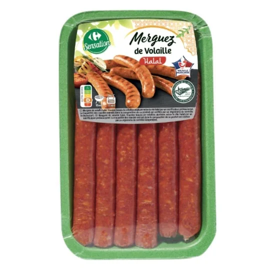 Merguez halal de volaille