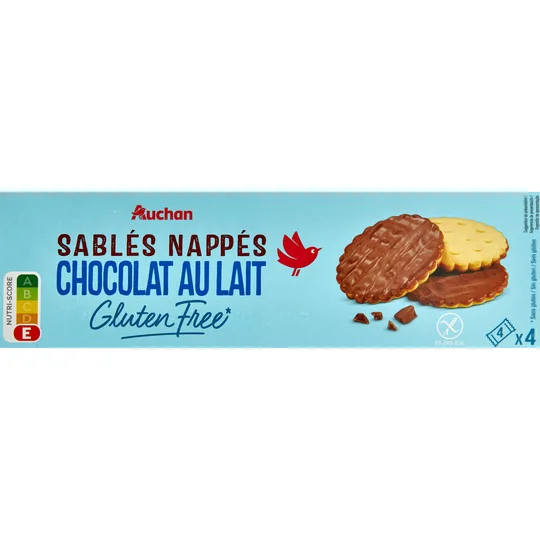 Biscuits sablés nappés chocolat au lait sans gluten