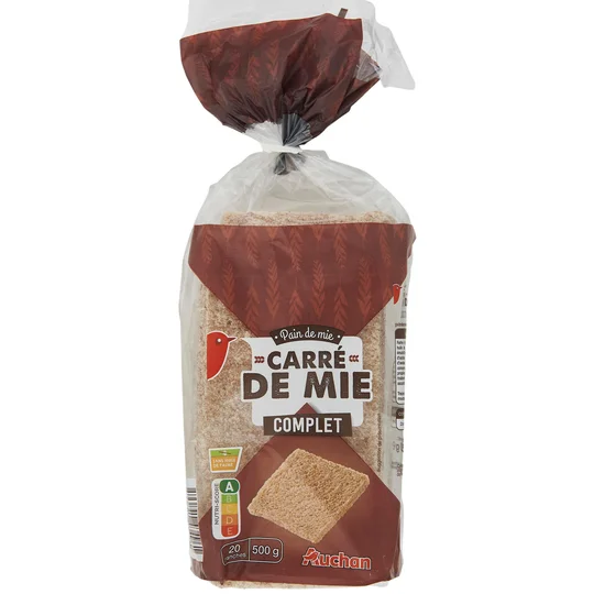 Pain de mie complet sans croûte sans huile de palme