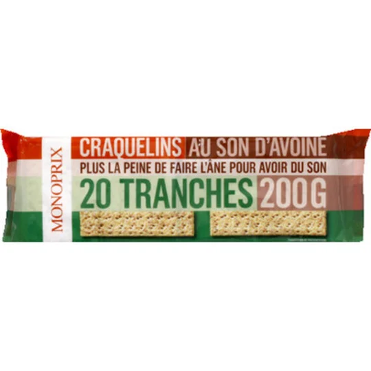 Craquelins au son d'avoine