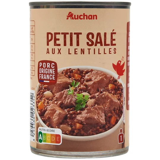 Petit salé aux lentilles