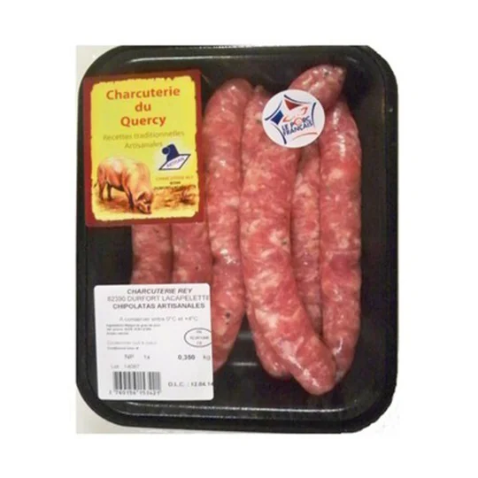 Saucisse de Toulouse artisanale de porc