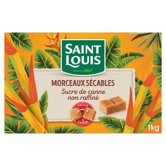 Sucre morceaux sécables de canne
