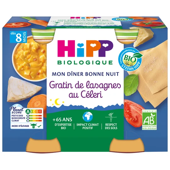 Petits pots gratin lasagnes, dès 8 mois