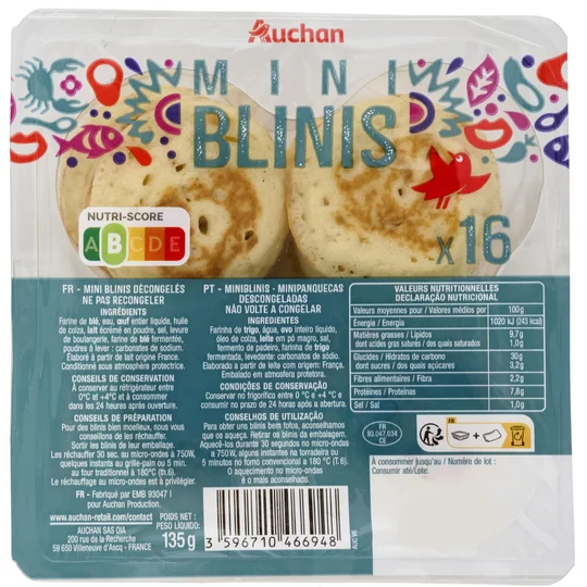 Blinis mini fins et moelleux