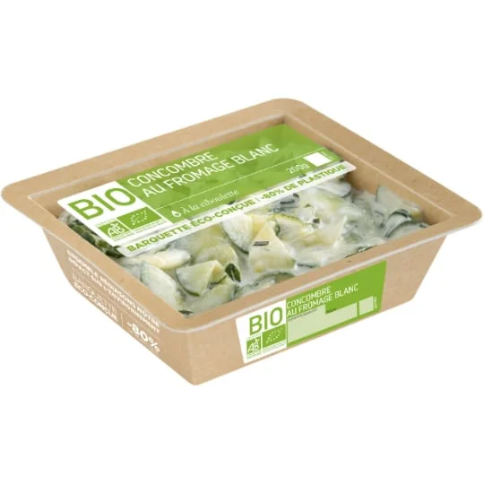 Concombres au fromage blanc et ciboulette Bio