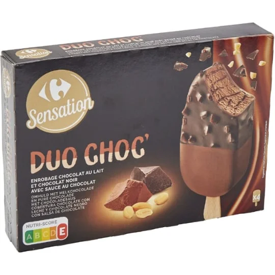 Glaces chocolat au lait et noir SENSATION