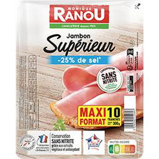 Jambon supérieur sel réduit