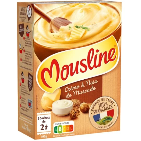 Purée en flocons crème & noix Muscade