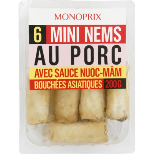 Mini nems au porc avec sauce nuoc-mâm