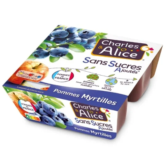 Compote pomme myrtille sans sucres ajoutés