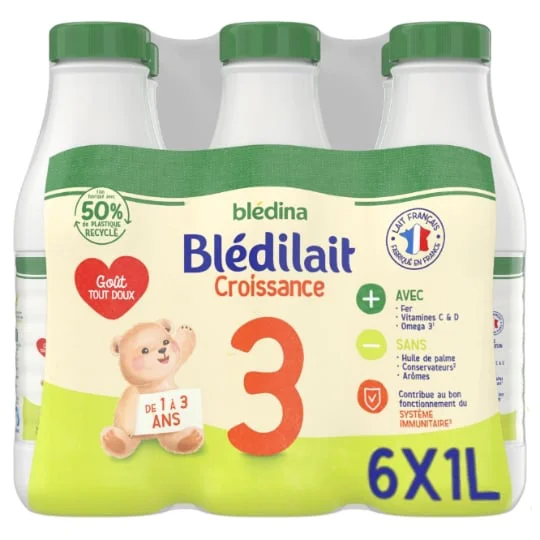 Lait bébé liquide de croissance 3ème âge 1-3 ans