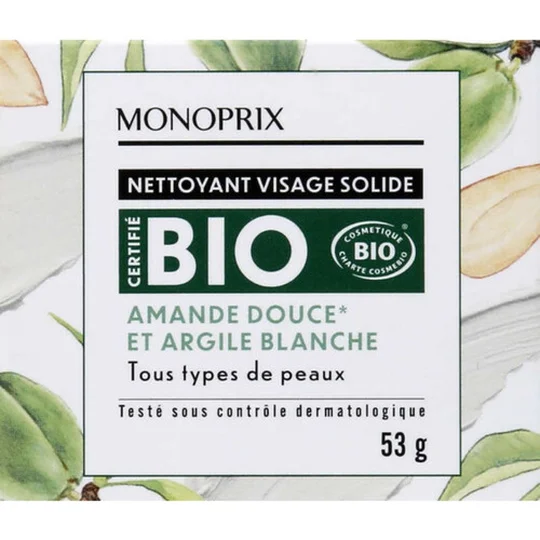 Nettoyant visage solide bio
