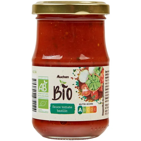 Sauce tomate au basilic en bocal