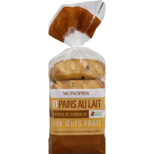 Pains au lait pépites de chocolat