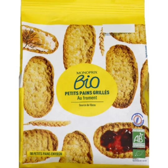 Petits pains grillés au froment bio