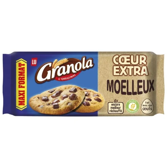 Cookies coeur extra moelleux aux pépites de chocolat