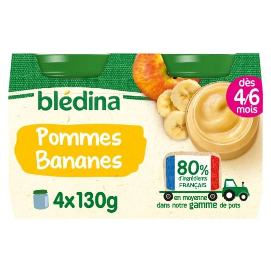 Compote bébé Pomme banane - dès 4-6 mois
