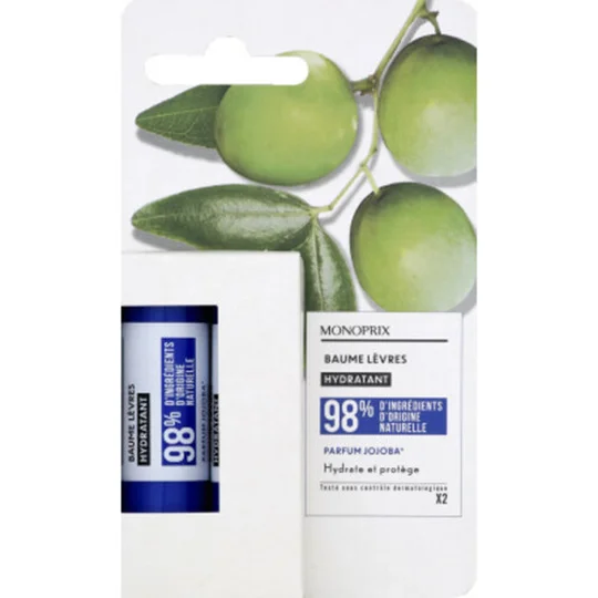 Baume lèvres hydratants à l huile de jojoba et beurre de karité.