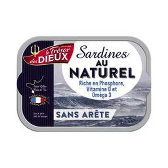 Sardines au naturel sans arête