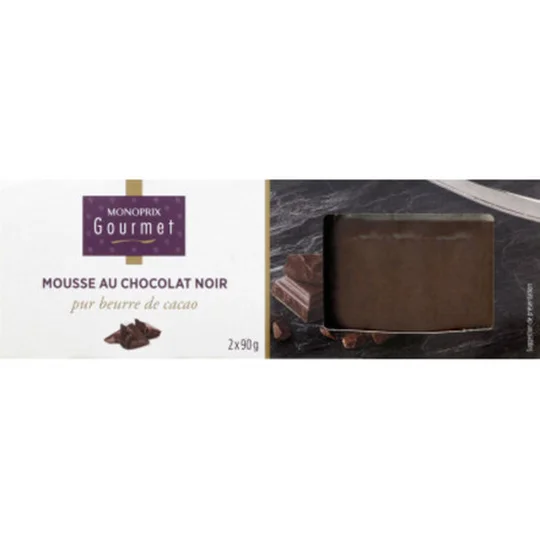 Mousse au chocolat noir pur beurre de cacao
