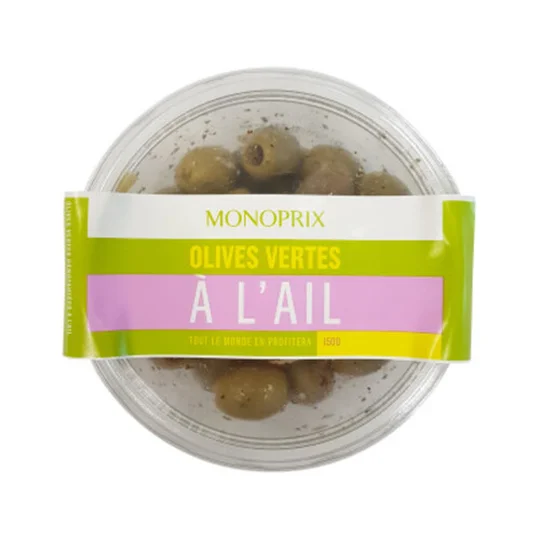 Olives vertes à l'ail