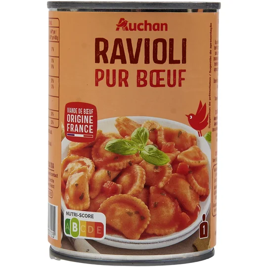 Ravioli pur boeuf viande bovine origine France