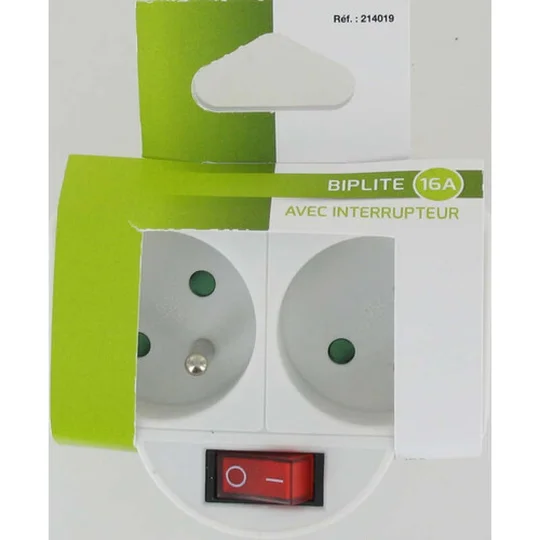 Multiprise Biplite 16A Avec Interrupteur
