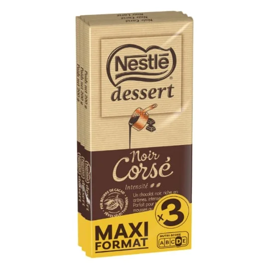 Chocolat pâtissier noir corsé