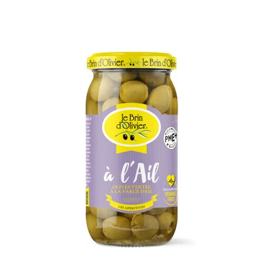 Olives vertes farcies à l'ail