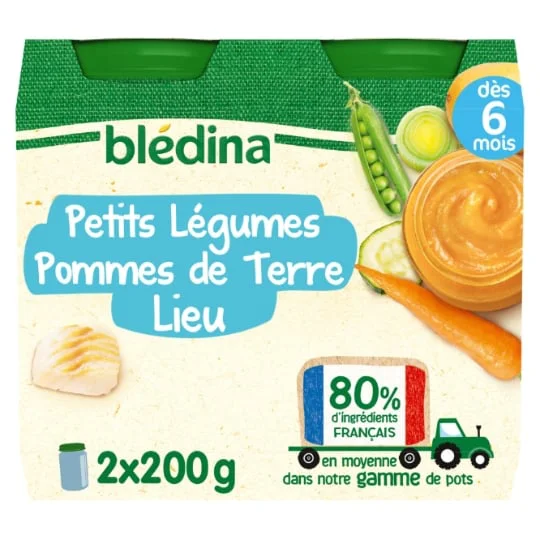 Petit pot bébé dès 6 mois légumes pommes de terre lieu