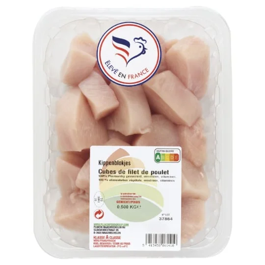 Filets de poulet en cubes