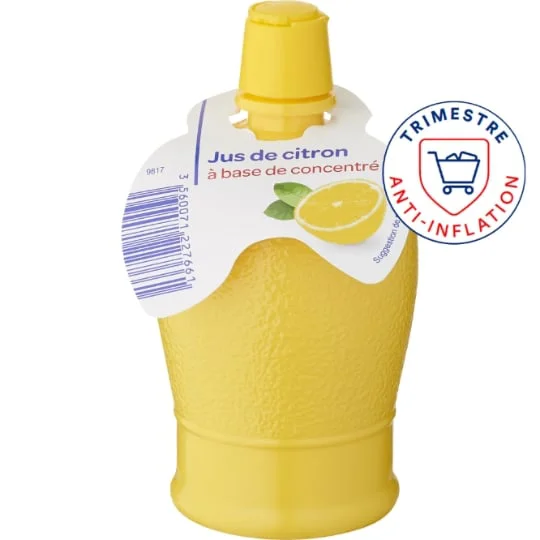 Jus de citron à base de concentré