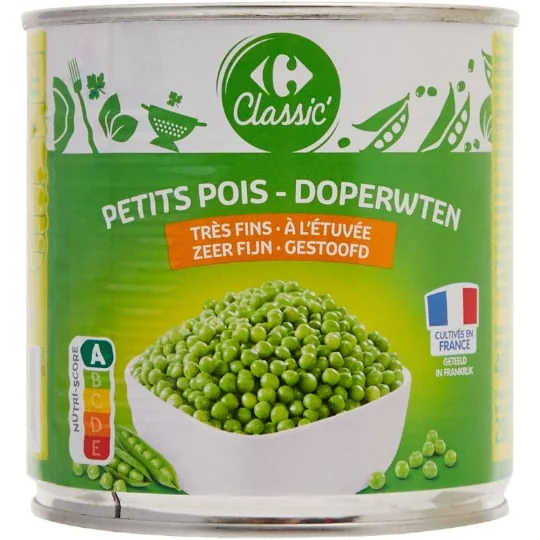 Petits pois très fins à l'étuvée