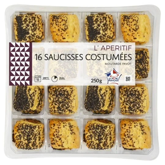 Feuilletés saucisses moutarde pivot petits fours