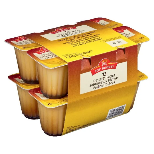 Flan saveur vanille nappés caramel