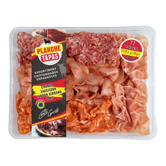 Assortiment chiffonades Planche Tapas